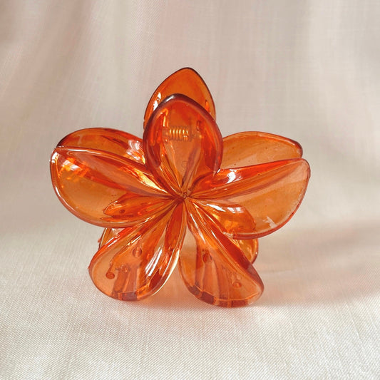 Prensa Flor Hawaiana Transparente (Naranja)